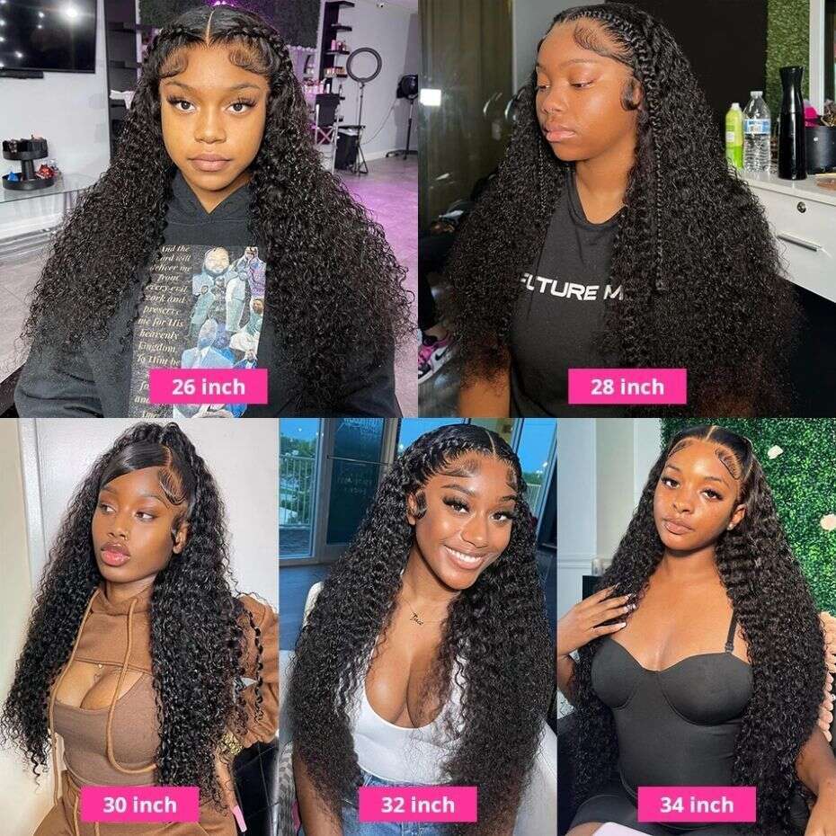 13x4 13x6 Deep Transparent Lace Frontal Wigs Brazilian Human Remy Curly Hair For Black Women Water Wave On Sale