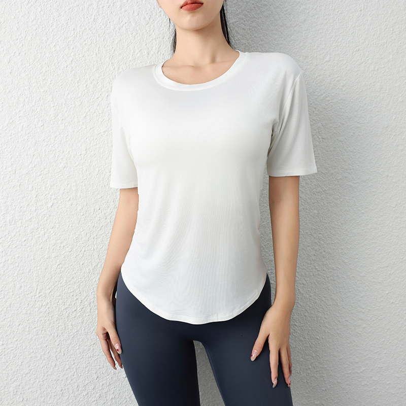Women's Solid Basic Shirt Cropped T-Shirt Round Neck Short Sleeve Slim Fit Causal Crop Tee Tops