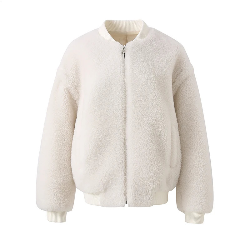 Womens Teddy Bear Coat Real Wool Bomber Jacket Womens Alpaca Teddy Coat Long Jacket Fashion Coat Womens Alpaca Fur S5041 240918