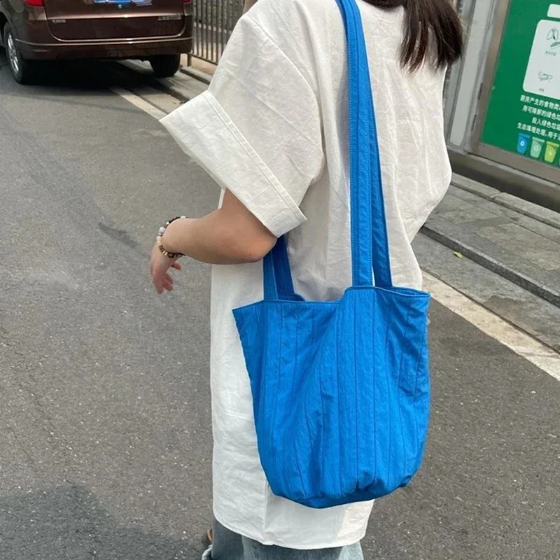 Casual Fashion Bag for Women Shopper Handbags Environmental Storage Reusable Shoulder Tote School Bags Girl 240919