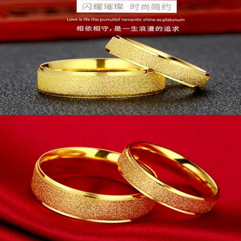 2024 Luxury Couple Rings Titanium Steel Frosted Ring Women Romantic Engageme Wedding Party Jewelry FemaleX240921