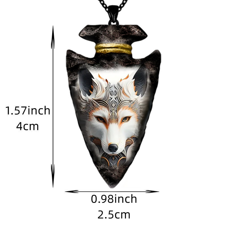 Creative White Wolf Wolf King Totem Pendant Viking Warrior Trendy Street Hip Hop Necklace Free shipping