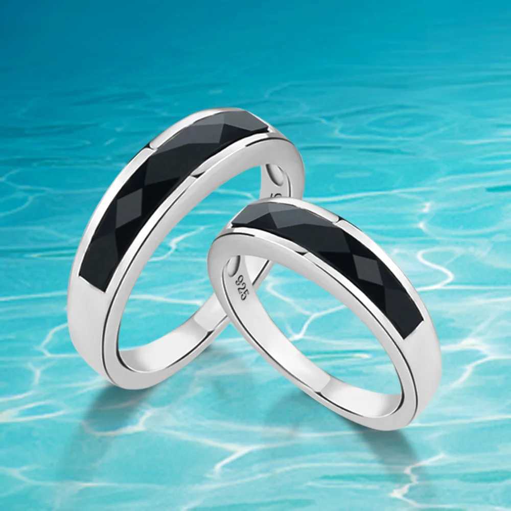 Couples Ring Women Men 925 Sterling Silver Jewelry Agate Rings for Women Lover Banquet Ring Fashion Jewelry GiftX240921