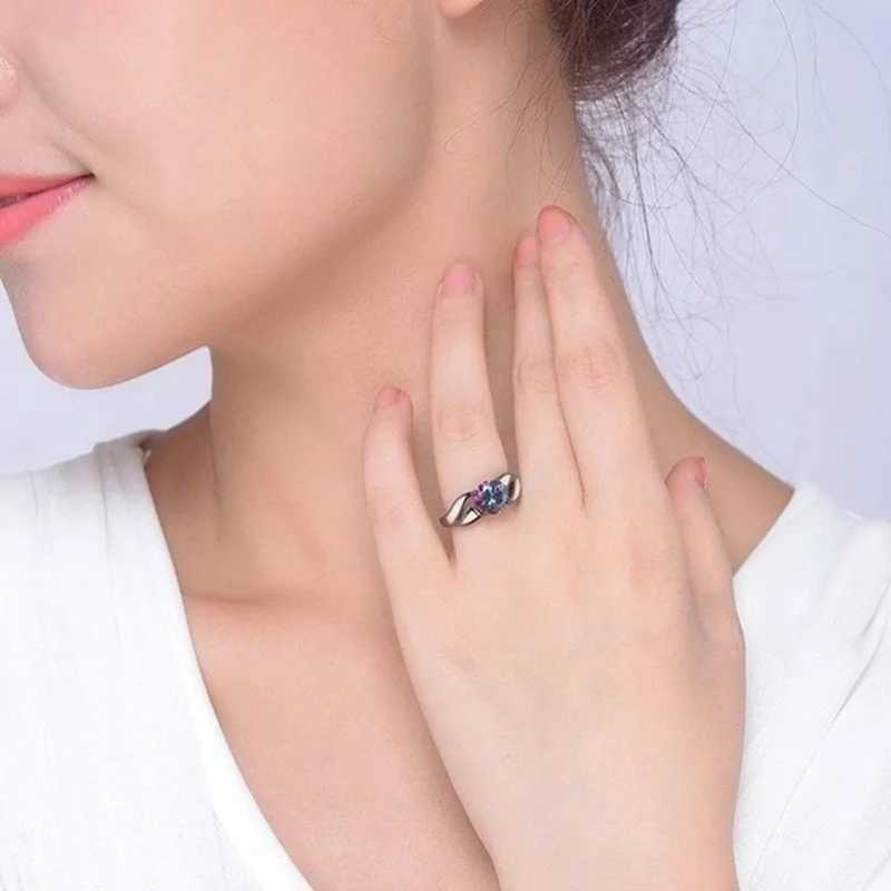Fashion Luxury Stainless Steel Couple Rings Princess Cut Zircon Rings for Men and Women Wedding Engagement Rings Jewelry GiftsX240921