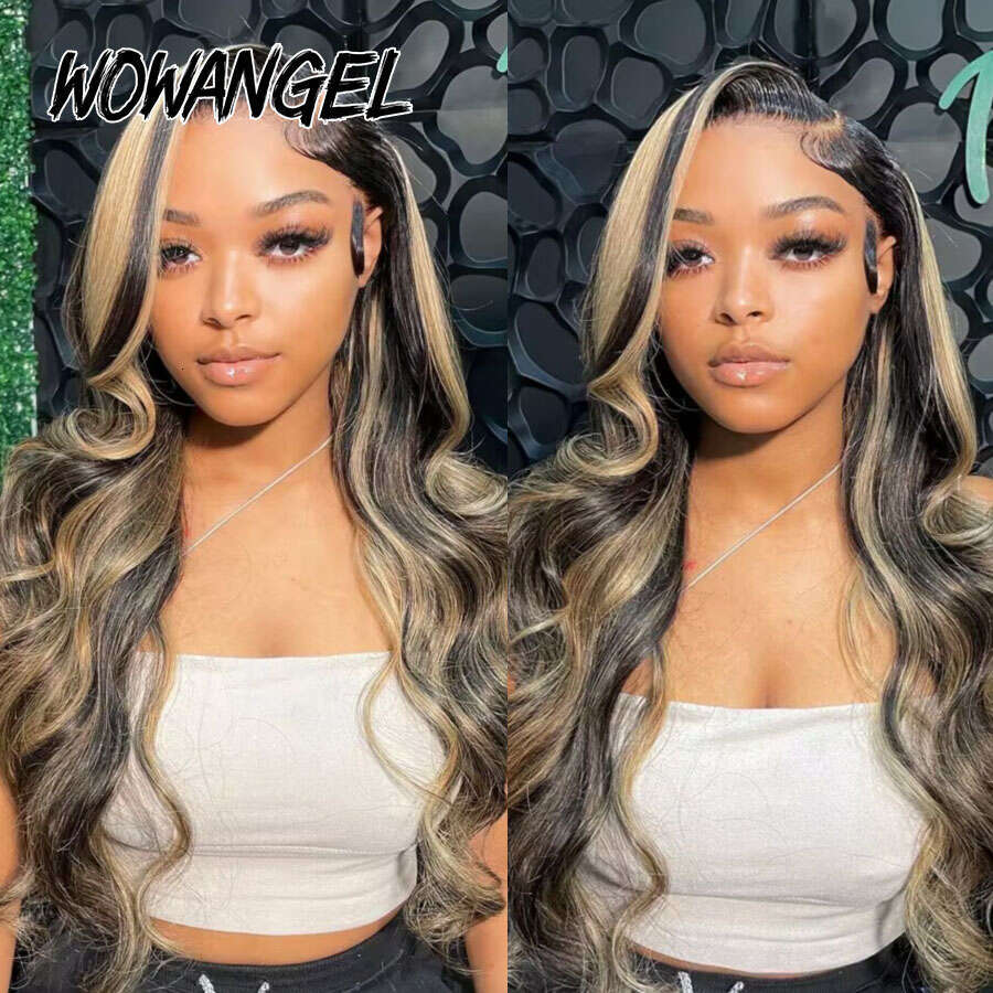 Wow Angel 34inch Highlight Body Wave 5X5 HD Lace Closure Honey Blonde 250% Glueless Wig Human Hair Ready to Wear Wigs