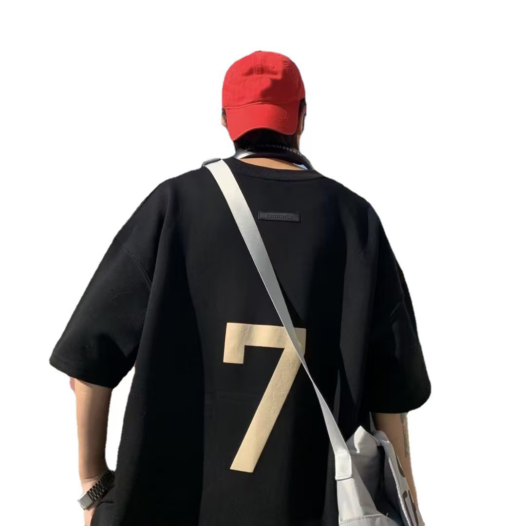 American designer T-shirts for men and women loose summer trend Joker plus size half sleeves.