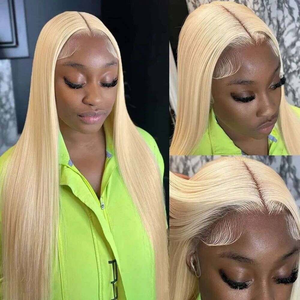 613 Honey Blonde Straight Hd Frontal Wig 200 Density Brazilian Colored 13x4 Lace Front Human Hair Wigs For Women
