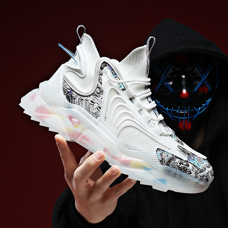 Free shipping men new summer basketball fashion trend versatile running large casual outdoor sports shoes
