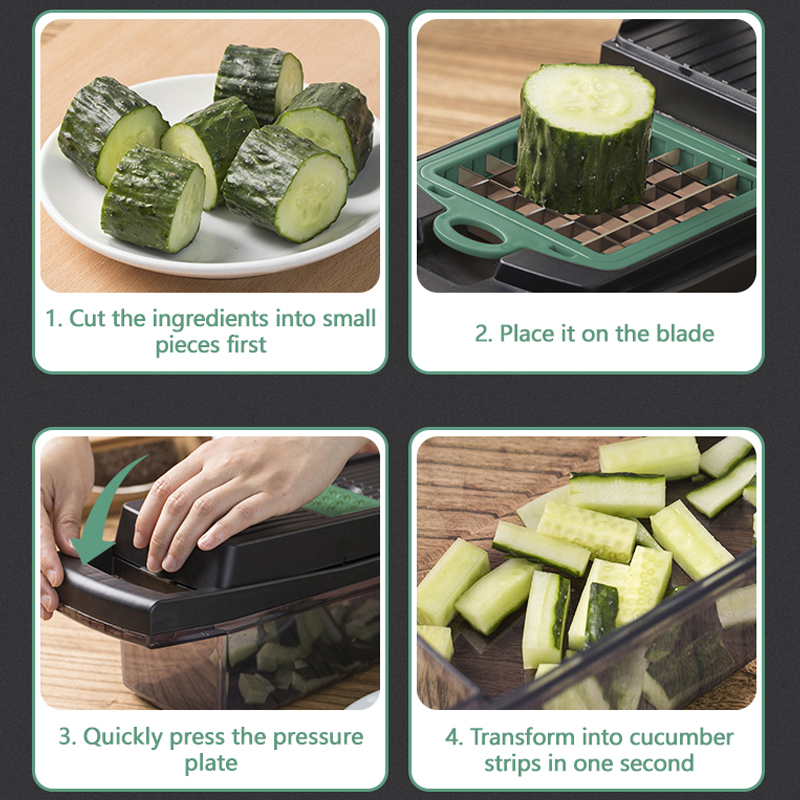 Vegetable Chopper Multi-function Vegetable Chopper Storm Chopper Shredder Storage Box In Stock
