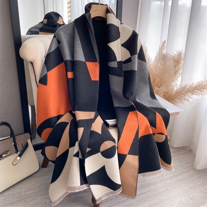Cashmere Scarf for Women Thick Warm Winter Blanket Female Quality Shawl Wrap Bufanda 2024 Poncho Echarpe Pashmina y240828