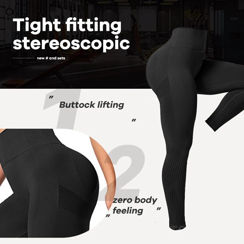 High Waisted And Buttoc Lifted Women's Seamless Yoga For External Wearing Of Tight Sports Stretch Fiess Pants