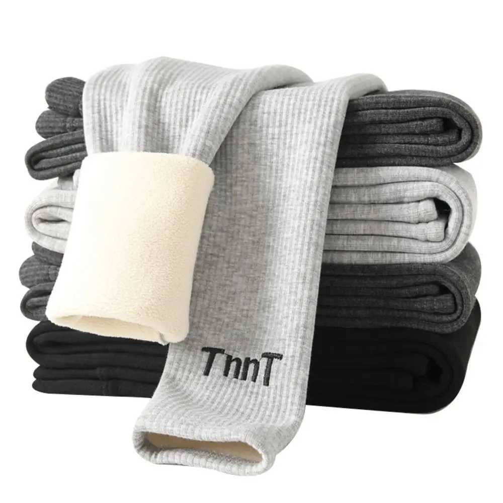 Fashion Letter Women Leggings Embroidery Thickened Long Pants Autumn Winter Warm UnderpantsX240914