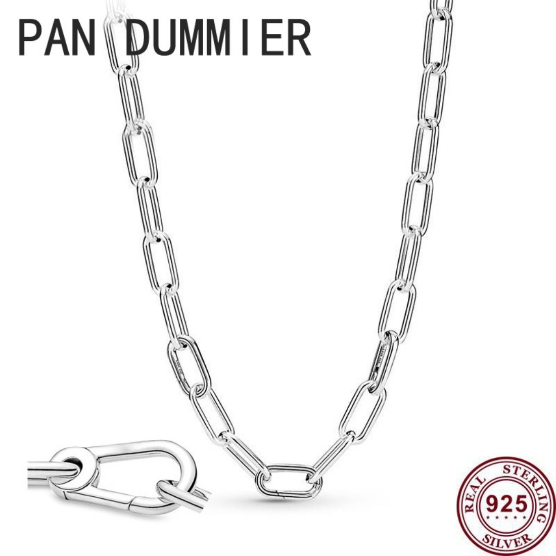 925 Silver Fit Necklace Pendant heart women fashion jewelry Exquisite Chain Link Me Series