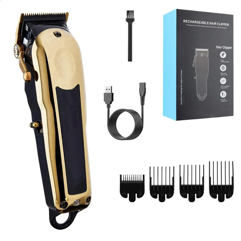 Rechargeable Adjustable Cordless Hair Clipper Professional Barber Hair Trimmer For Men Electric Beard Hair Cutting Machine Kit 240919 z250529