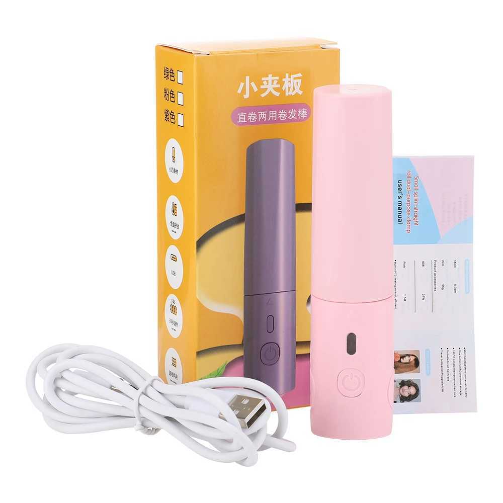 Portable mini straightener mens womens short hair wavy dual voltage straightener CL240923