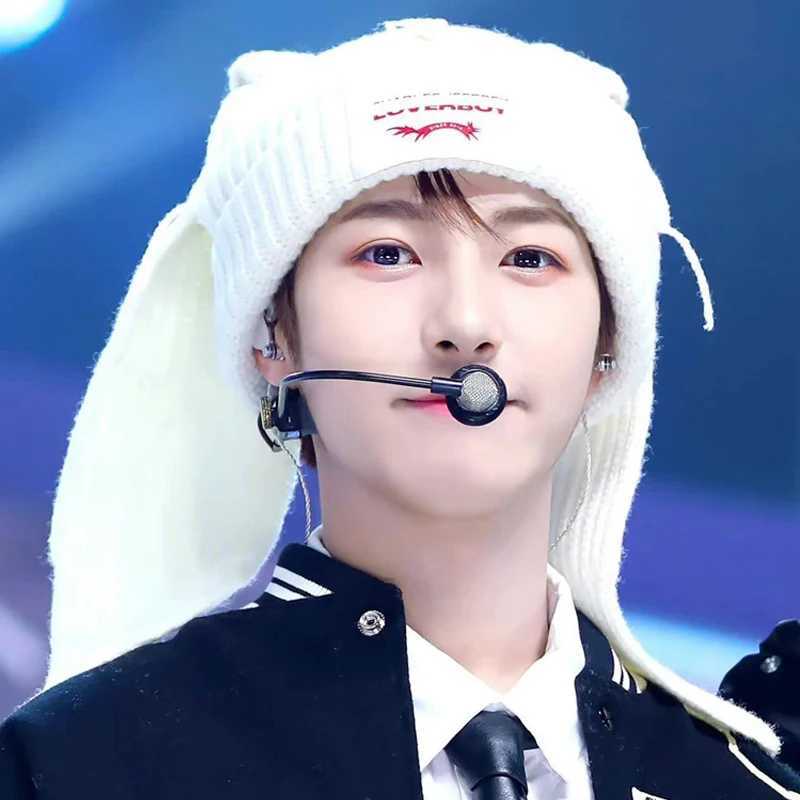 Beanie/Skull Caps Winter Beanies oy Long Ear Fox Knitted Hat Solid Warm Crochet Personality Skullies Hooded Hip Hop Cool Christmas Gift Cs J240923