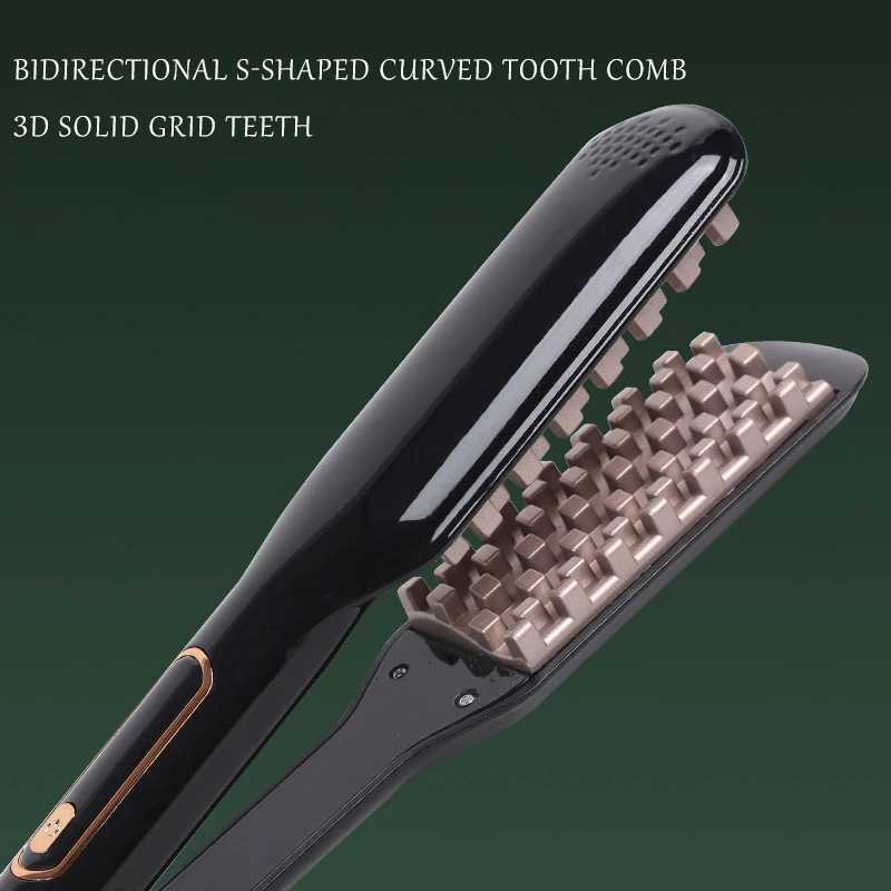 WAIKIL Womens Special Straightening Splicing 3D Mesh Teeth Hair Straightening Function Straightening Fluffy Dual purpose Splicing CL240923