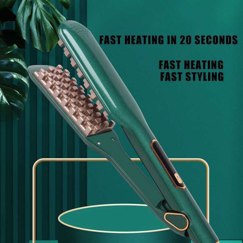 WAIKIL Womens Special Straightening Splicing 3D Mesh Teeth Hair Straightening Function Straightening Fluffy Dual purpose Splicing CL240923