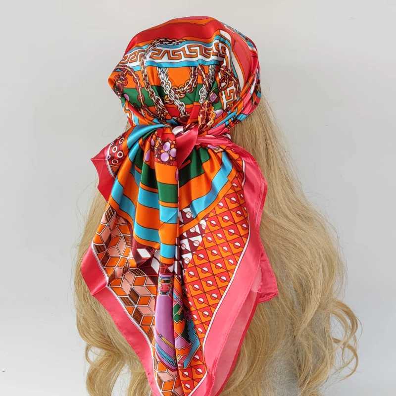 Scarves Women Printed Pre-tie Headscarf Elastic Muslim Female Tuan Hat Hair Loss Cover Head Wr Headwear Stretch Bandana J240923