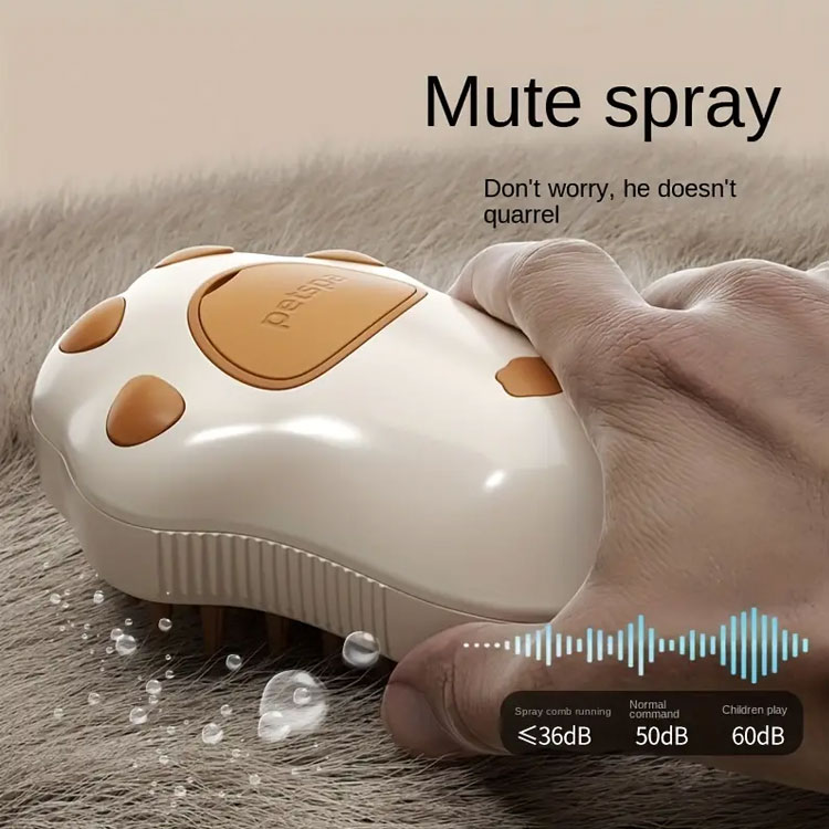 Steam Cat Comb for Dander Reduction - Multi-Functional Pet Debris Shampoo Alternative