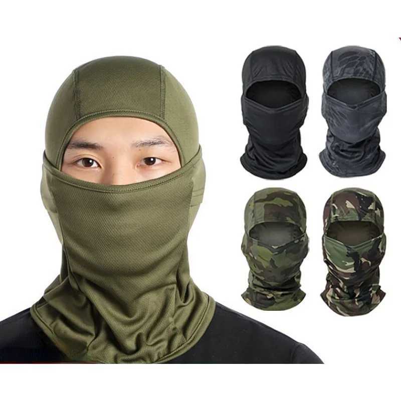 Facial mask for summer breathable windproof durable and sunscreen tactics. Multi functional motorcycle dust camouflage design Y240923
