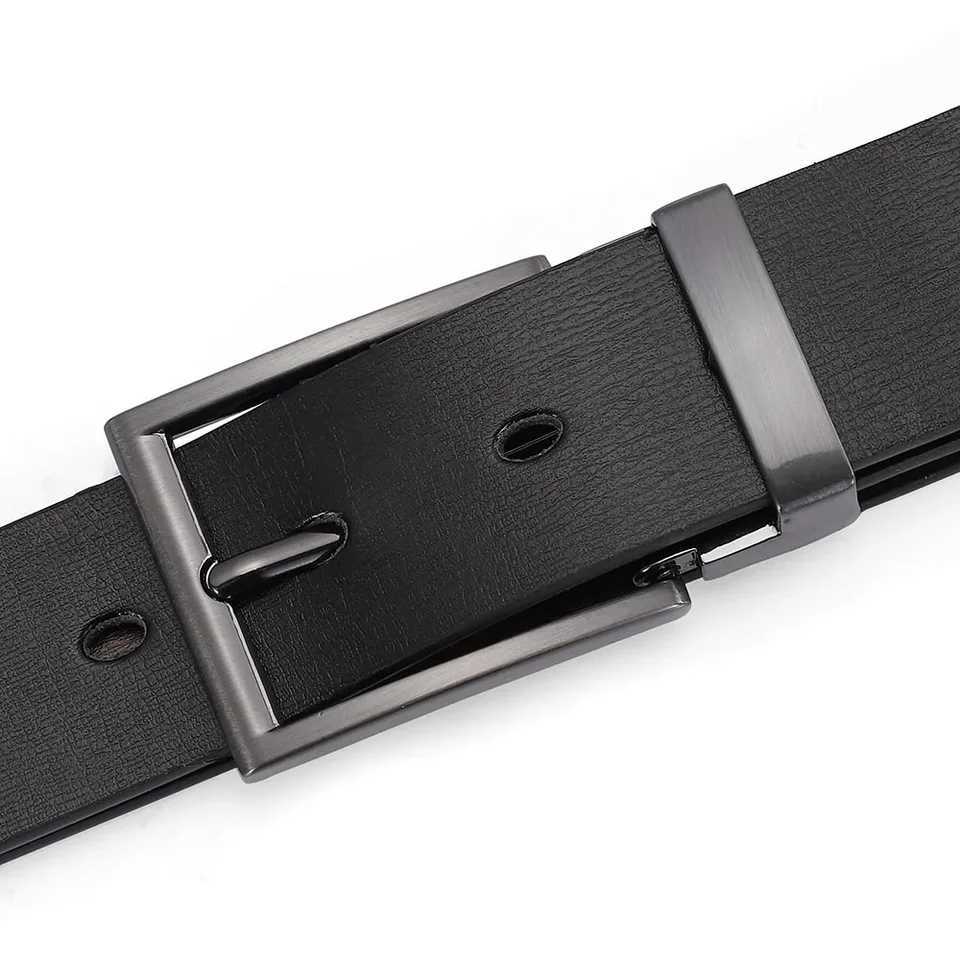 Mens Cowhide Automatic Buckle Leather Belt Fashion Belt Hot Models Foreign TradeX240923