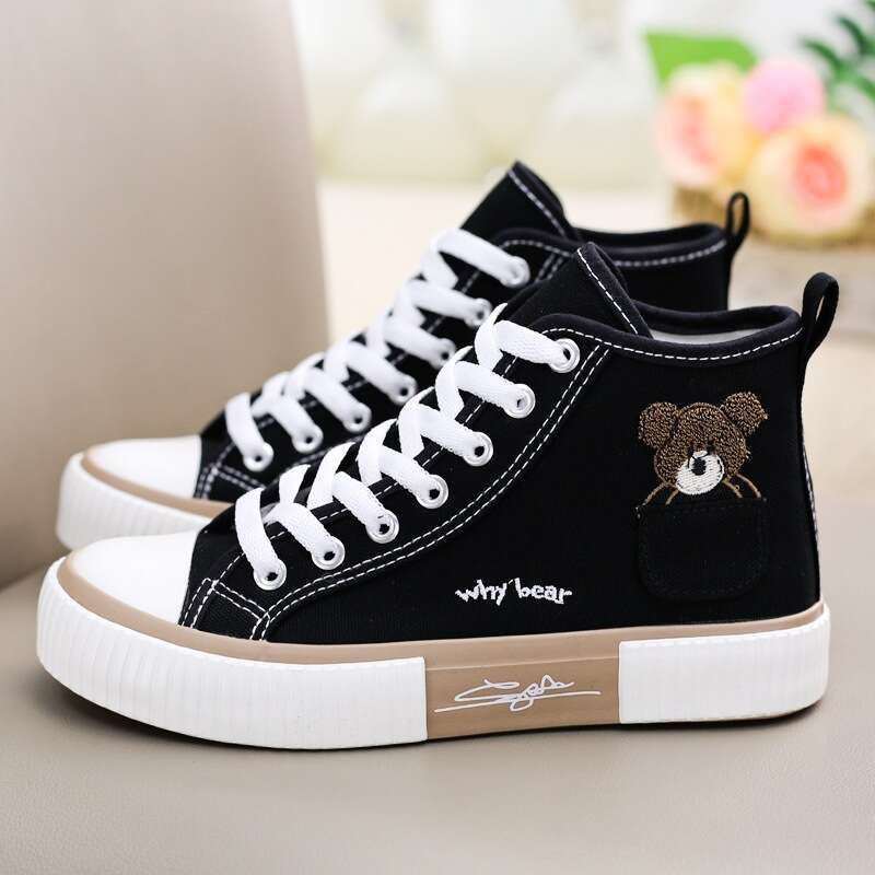 Cute Canvas Women Breathable Sneakers Brand Sport Shoes for Woman Casual Vulcanized Shoe Flats High Top atos Mujer free shipping shoes