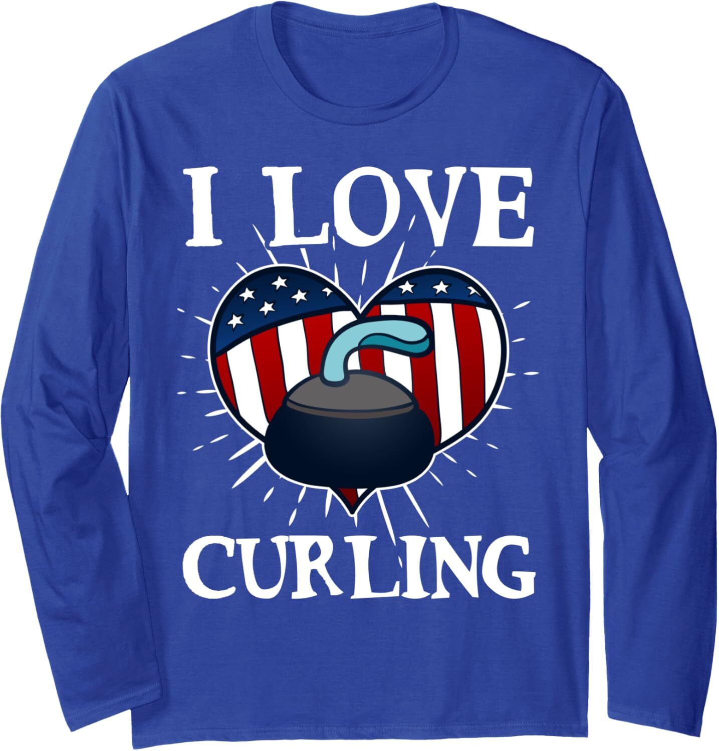 Long Sleeve Shirts for Men sweatshirt I love Curling Funny Awesome Ice Sport Lover Gift Long Sleeve Tee Streetwear Casual tops clothes