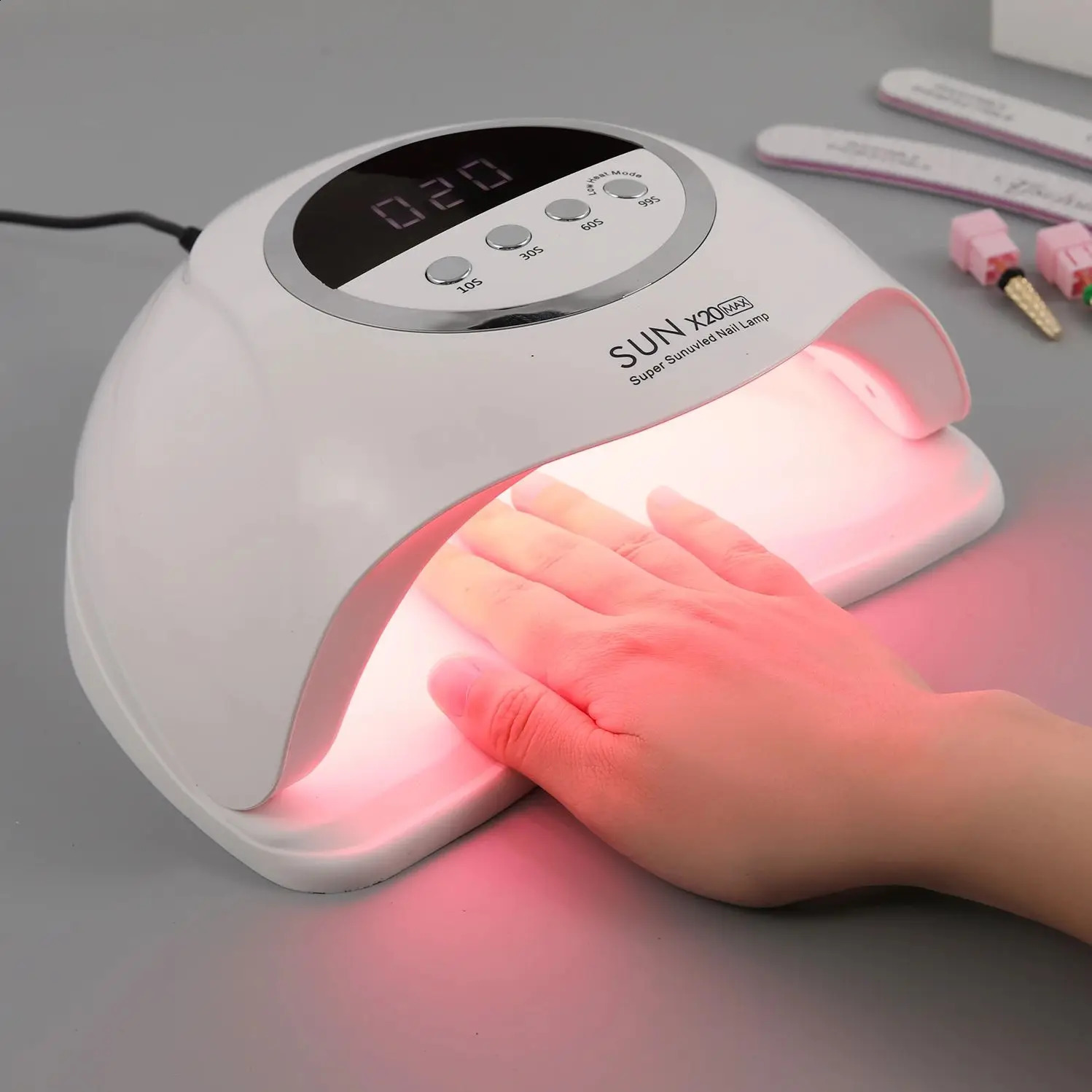 320W SUN X20 MAX 72 LEDS UV LED Nail Lamp For Gel Nail Polish Professional Nail Dryer Light With Timer Auto Sensor Nail Art Tool 240914
