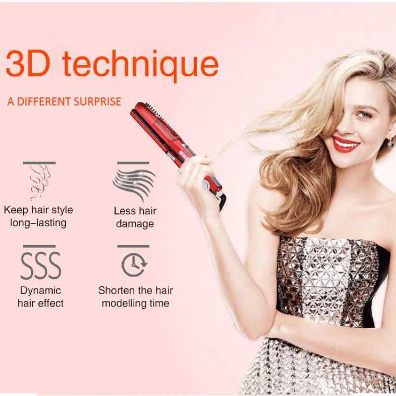Professional curling and straightening iron easy to use at home CL240923