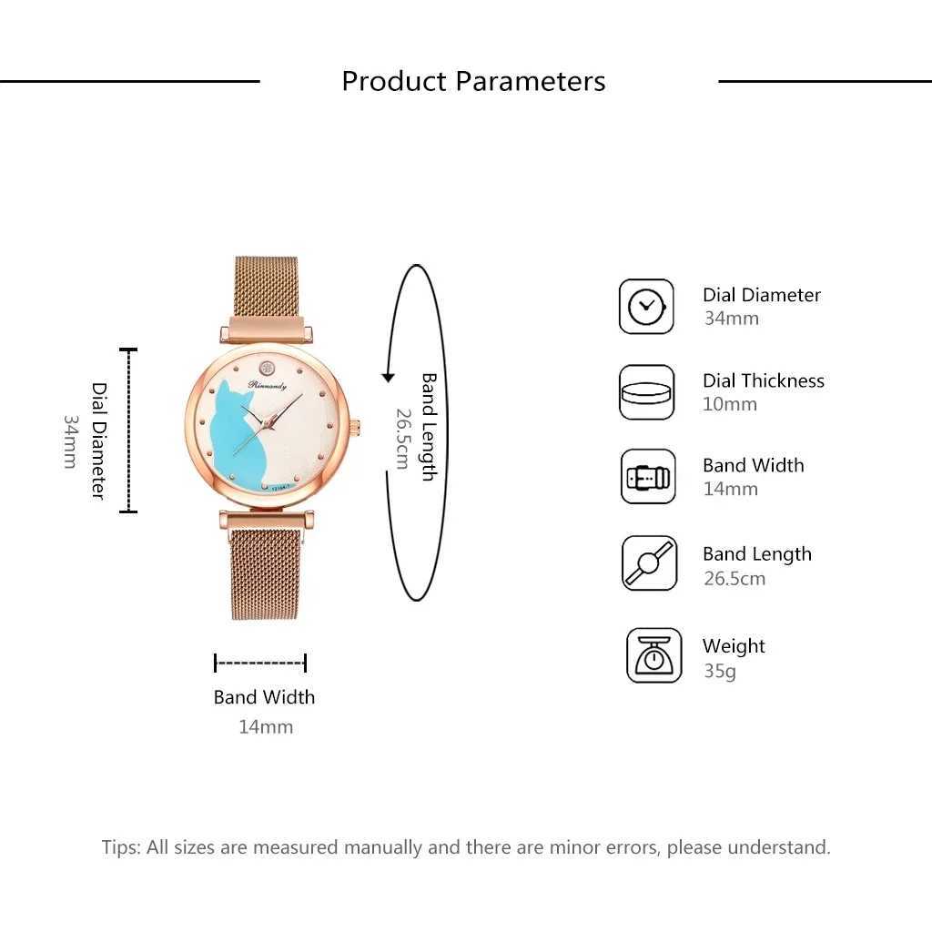 Fashion Watch Women Quartz Wristwatch Mesh Bracelet Cute Cat Dial Luxury Woman Watch Casual Ladies Clock Relogio FemeninoX240923