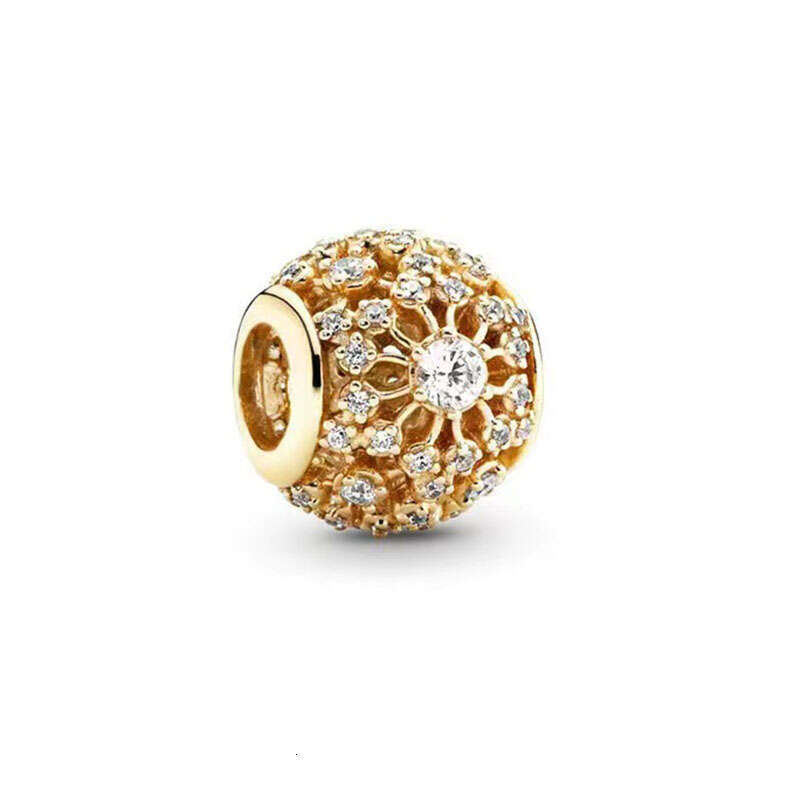 Classics 18K Gold Plated 925 Silver Sparkling Leveled Heart Charms Openwork Family Roots Charm Beads Fit Chain Bracelet DIY Women Jewelry Fashion Gift