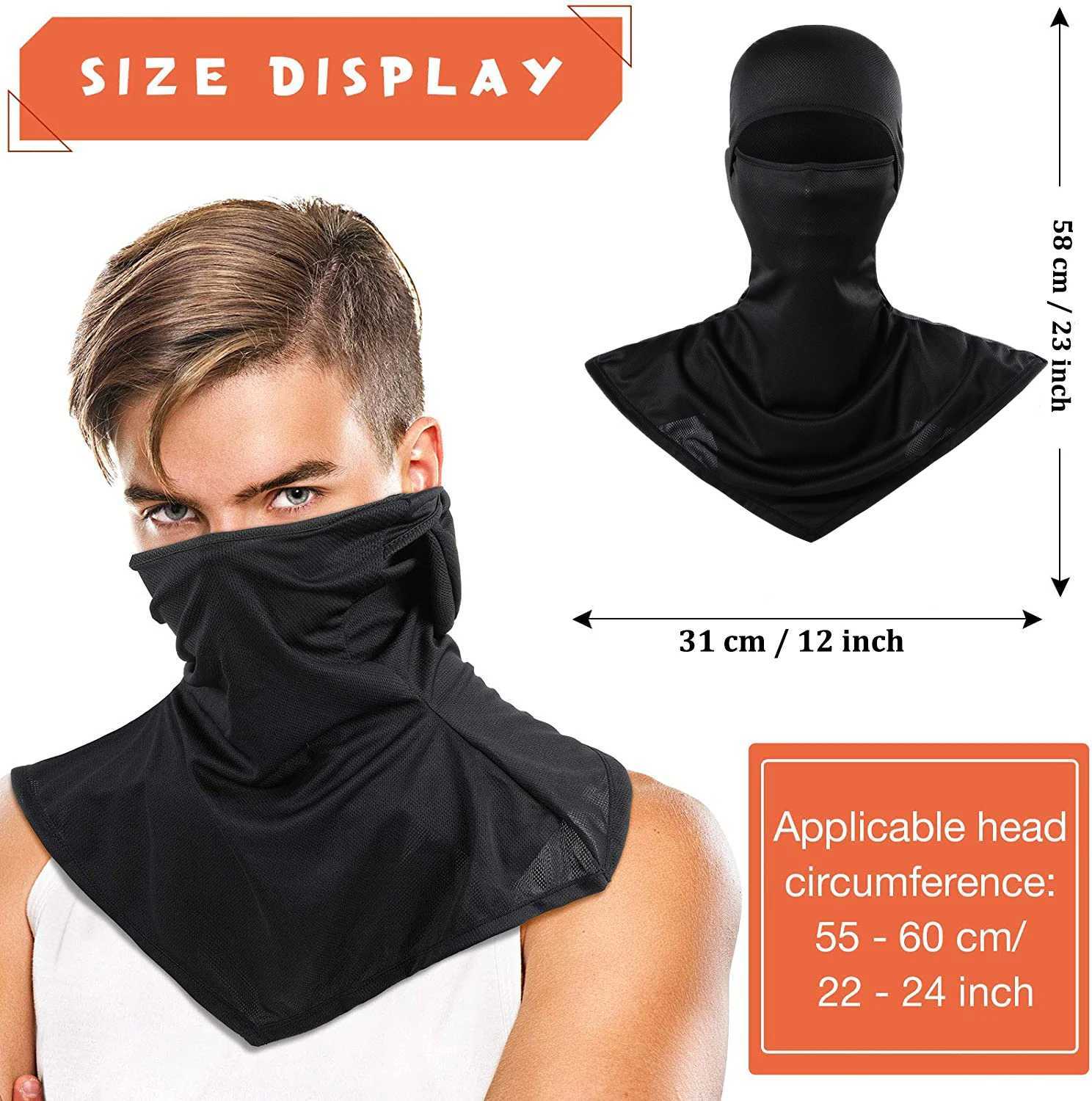 Balaclava Face Mask Summer Balaclava Sunscreen Long Neck Mask Mens Bicycle Fishing Skiing Face Mask Y240923
