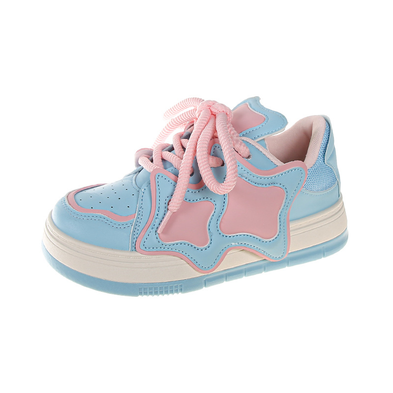 Hong Kong Style Stars Contrasting Colors Versatile Platform Sneakers 3a8c