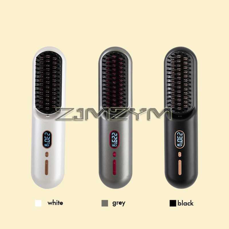 Wireless straight hair comb negative ion double straight plate clip curling iron splicing pulling electric straight hair comb CL240923