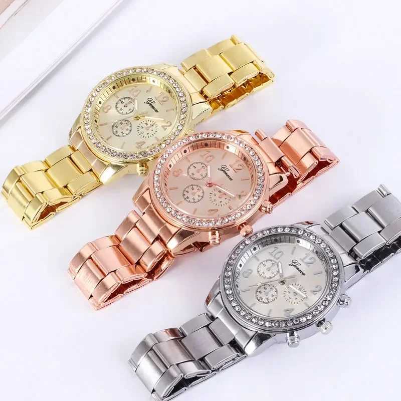 Diamond Inlaid Fashionable Womens Watches Fashion Steel Band for Women Watch Metal Strap Quartz Wristwatches Relojes Para DamasX240923