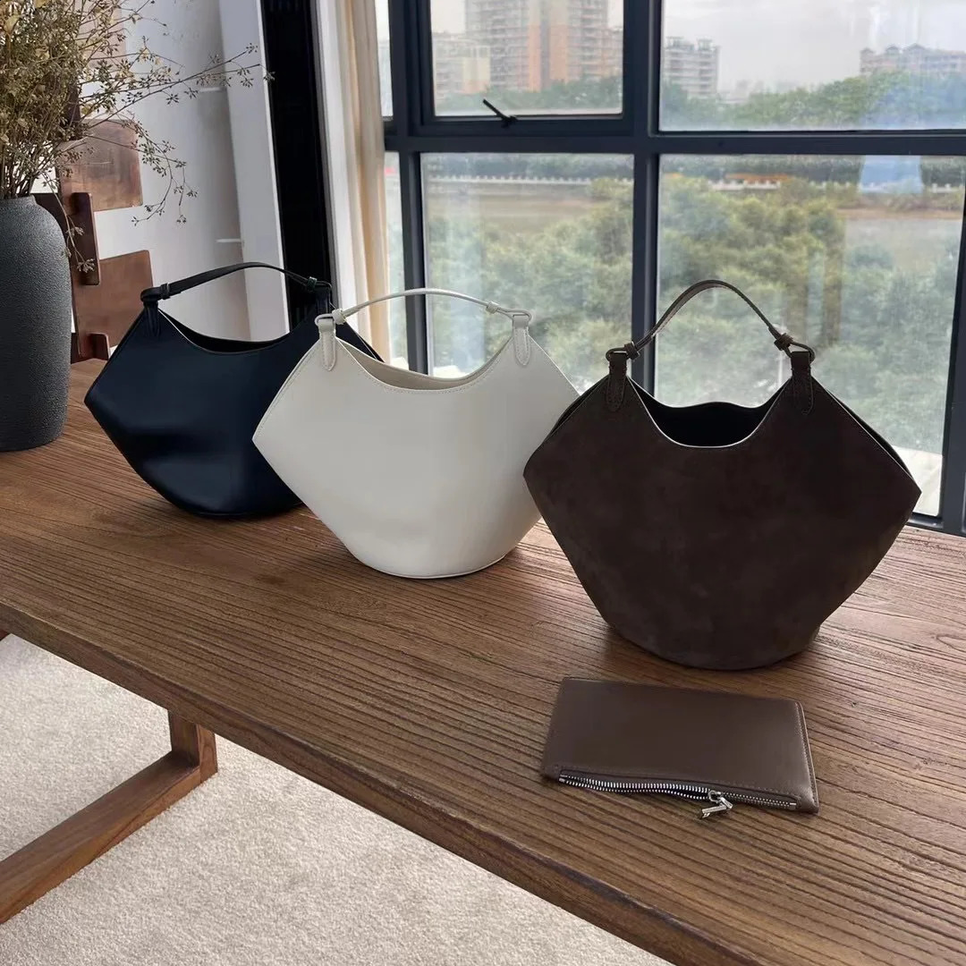 2024 niche Suede freezer brown genuine leather American simple womens handbag 240923 85de 4