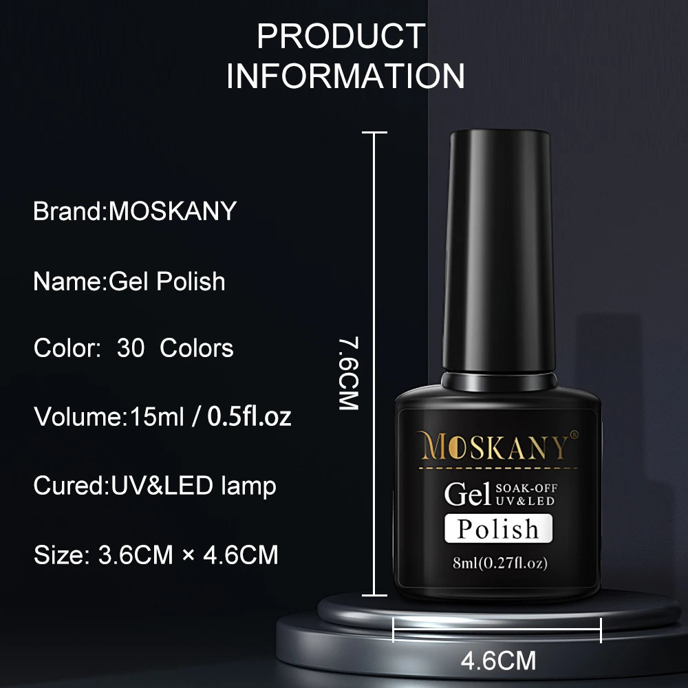 MOSKANY 20/30 pieces UV gel nail polish set semi permanent nail polish varnish soap nail art decal basic coating set 240921 - view 7