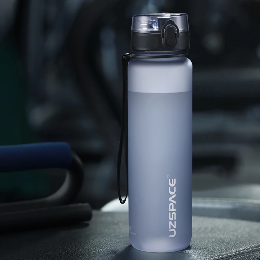 UZSPACE Sports Water Bottle BPA Free 5001000ml Tritan Frosted Plastic Leakproof Shaker Tea Filter Cup For Outdoor Travel Gym 240923