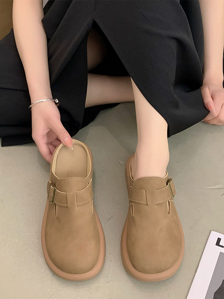 New designer slippers luxury sandals Baotou Half Slippers Women's Outdoor Wear 2024 Spring/Summer New Style Ugly and Cute Soft Bottom Cool Draggi