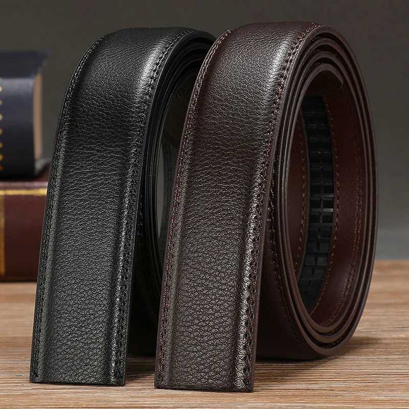 Ratchet Men Belt Replacement Strap 1 3/8 Large Size 150cm 170cm Leather Belt Strap for 40MM Slide Click Automatic BuckleX240923