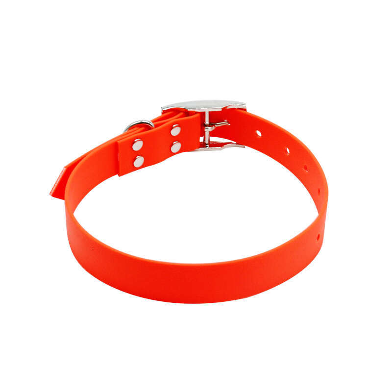 Adjustable dog collar with light, waterproof PVC coating, nylon pet supplies including belts