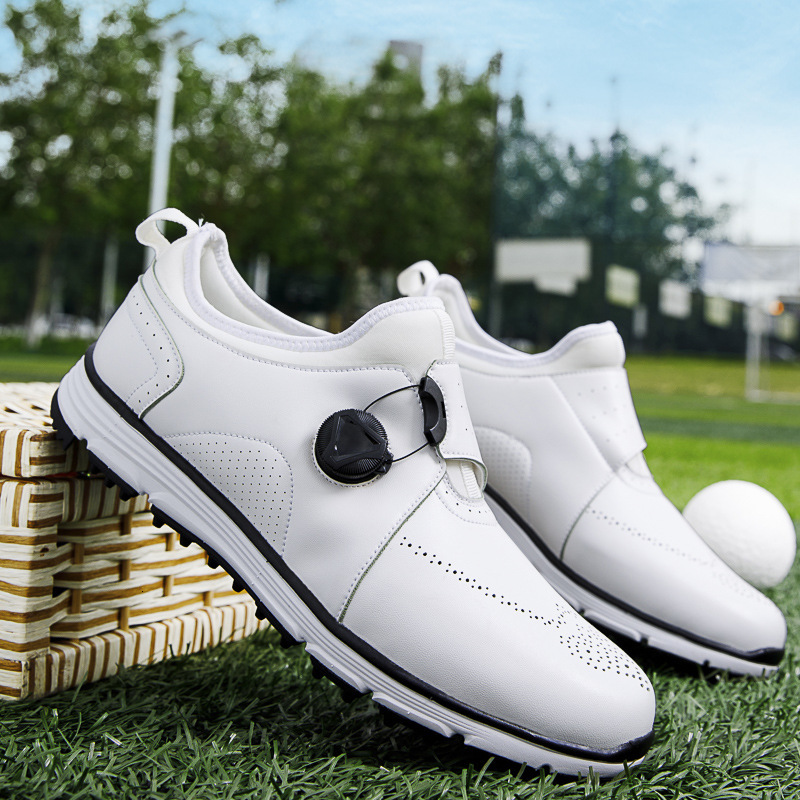 ddmytiger Four Seasons Spinning Buckle Men's Block Golf Breathable Sports Casual Anti Sideslip and Broken Nail Ball Shoes C