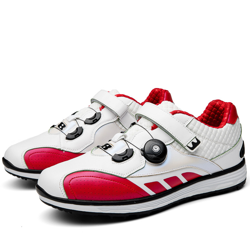 ddmytiger Rotating Button Quick Lacing Breathable Golf Men's Reflective Color Changing Fixed Shattered Nails Anti slip Sports Shoes C