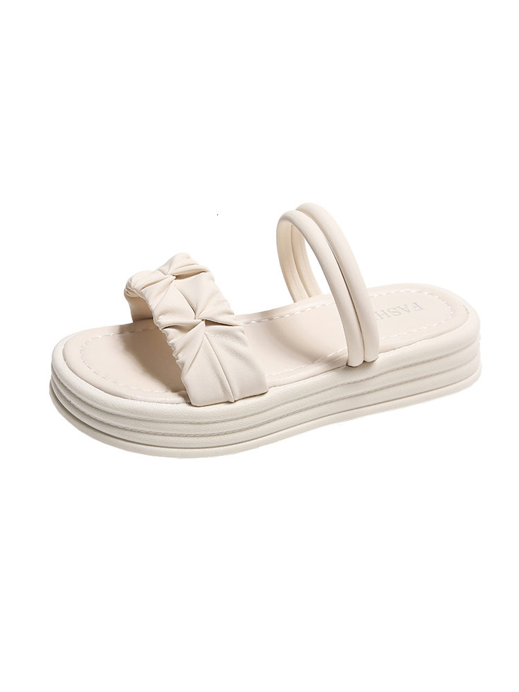 New designer slippers luxury sandals Thick soled two wearing sandals for women 2024 new summer internet celebrity fairy cool slippers with skirt Roman