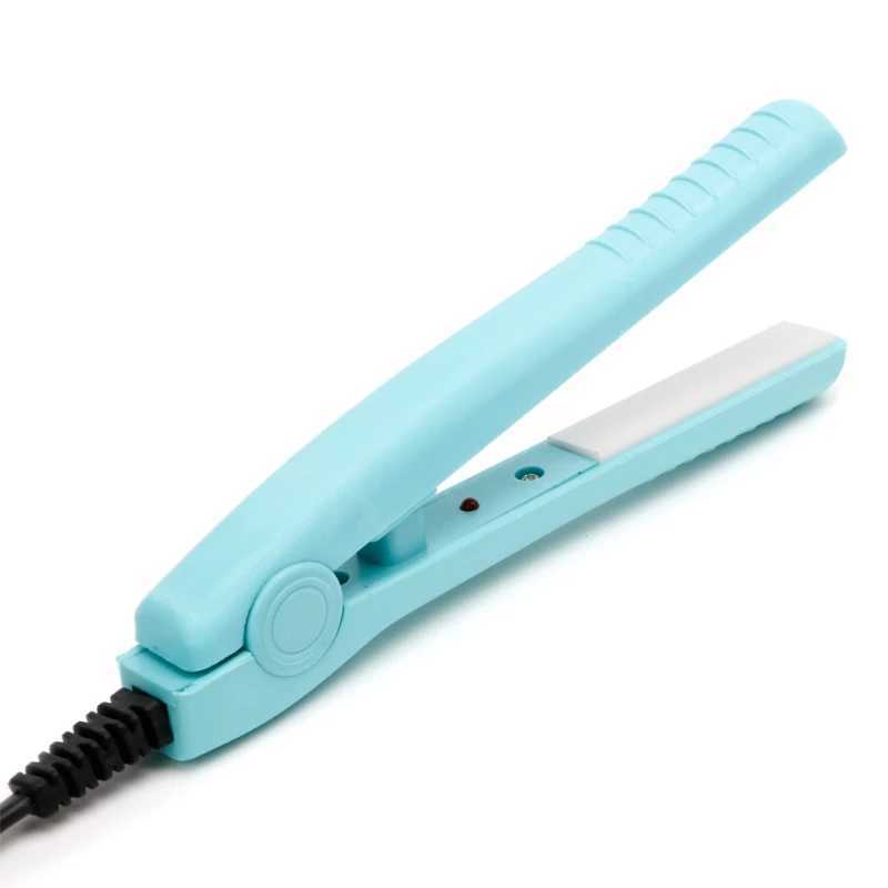New Hot Mini Portable Black Pink Blue Ceramic Iron Straight Hair Curler CL240923
