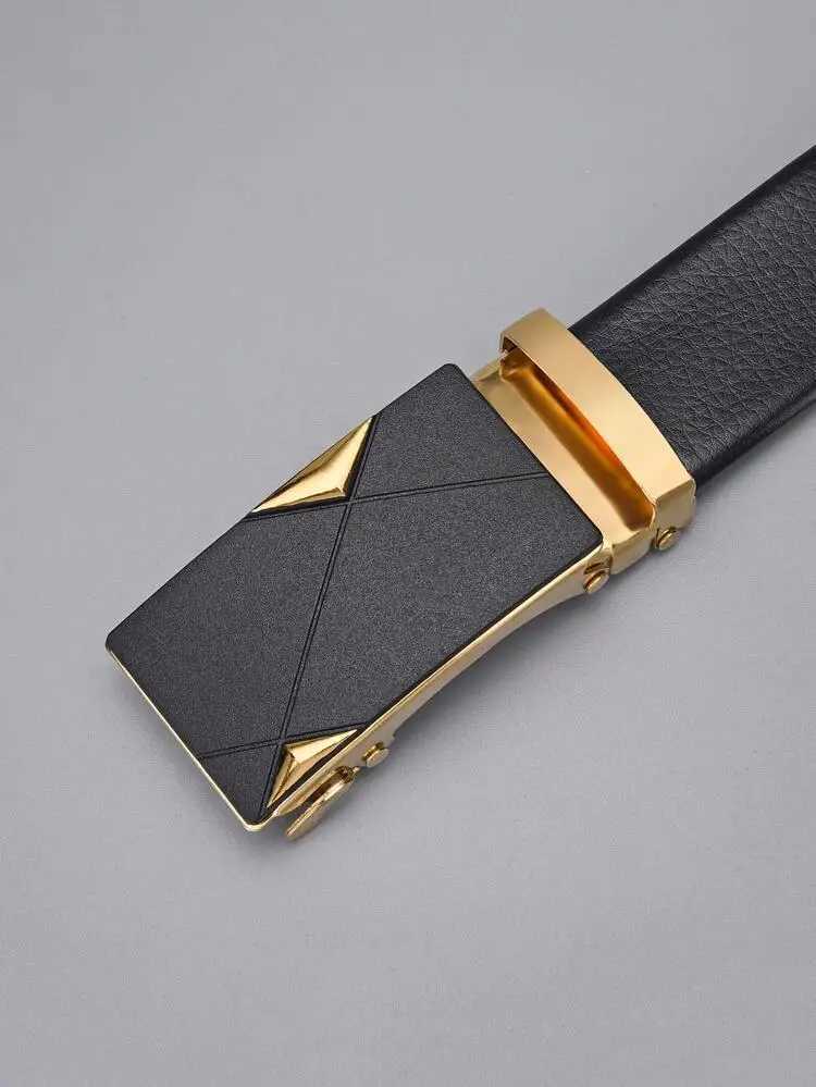 Men Rectangle Shape Fashion PU Buckle Belt For Dress DecorationX240923