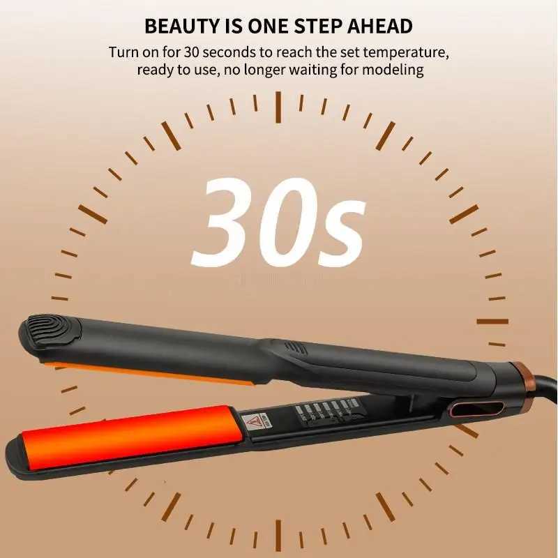 Professional straightener curling iron titanium ceramic heating plate flat iron hair styling curling iron straightener Y240923