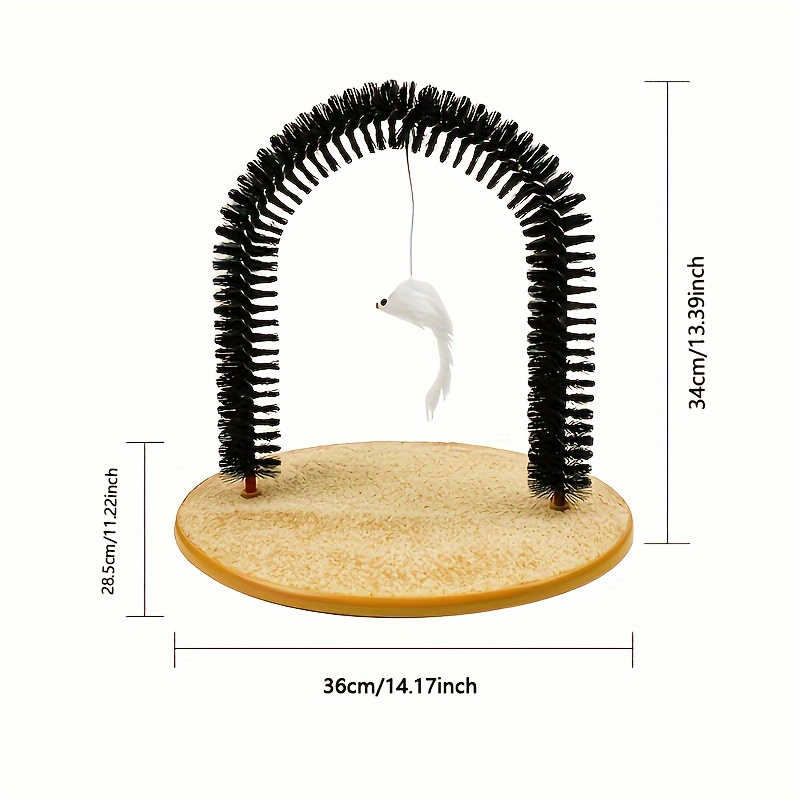 Arch-Shaped Cat Scratcher and Fur Remover for Pets