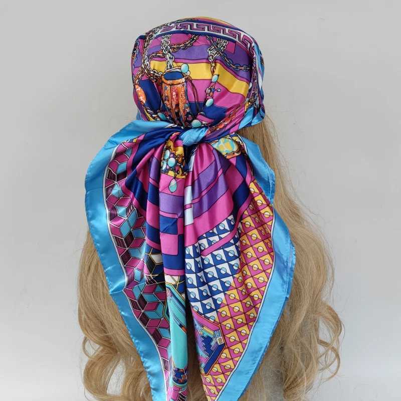 Scarves Women Printed Pre-tie Headscarf Elastic Muslim Female Tuan Hat Hair Loss Cover Head Wr Headwear Stretch Bandana J240923